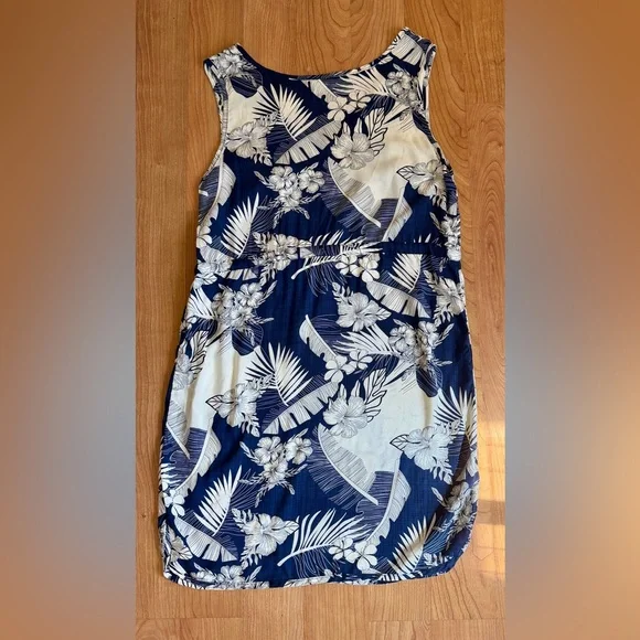 Palmwave Hawaii Women’s Sleeveless Blue & White Floral Aloha Dress Size M (NWT) - Picture 10 of 11